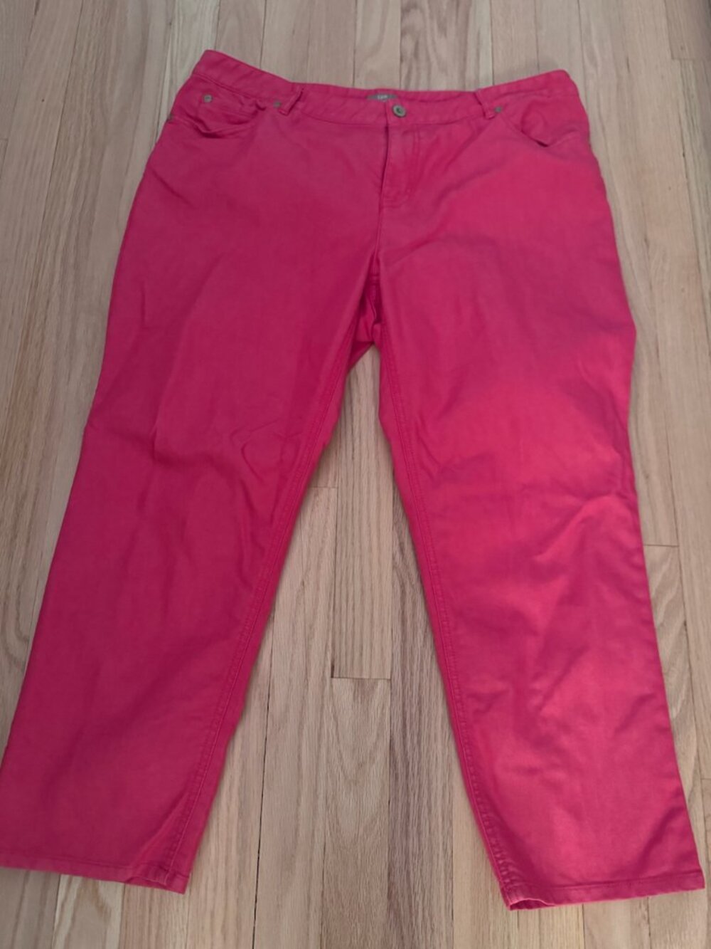 Pink Cropped Denim